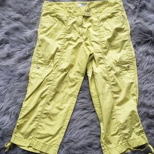 Cargo  shorts,  size 6, yellow color.